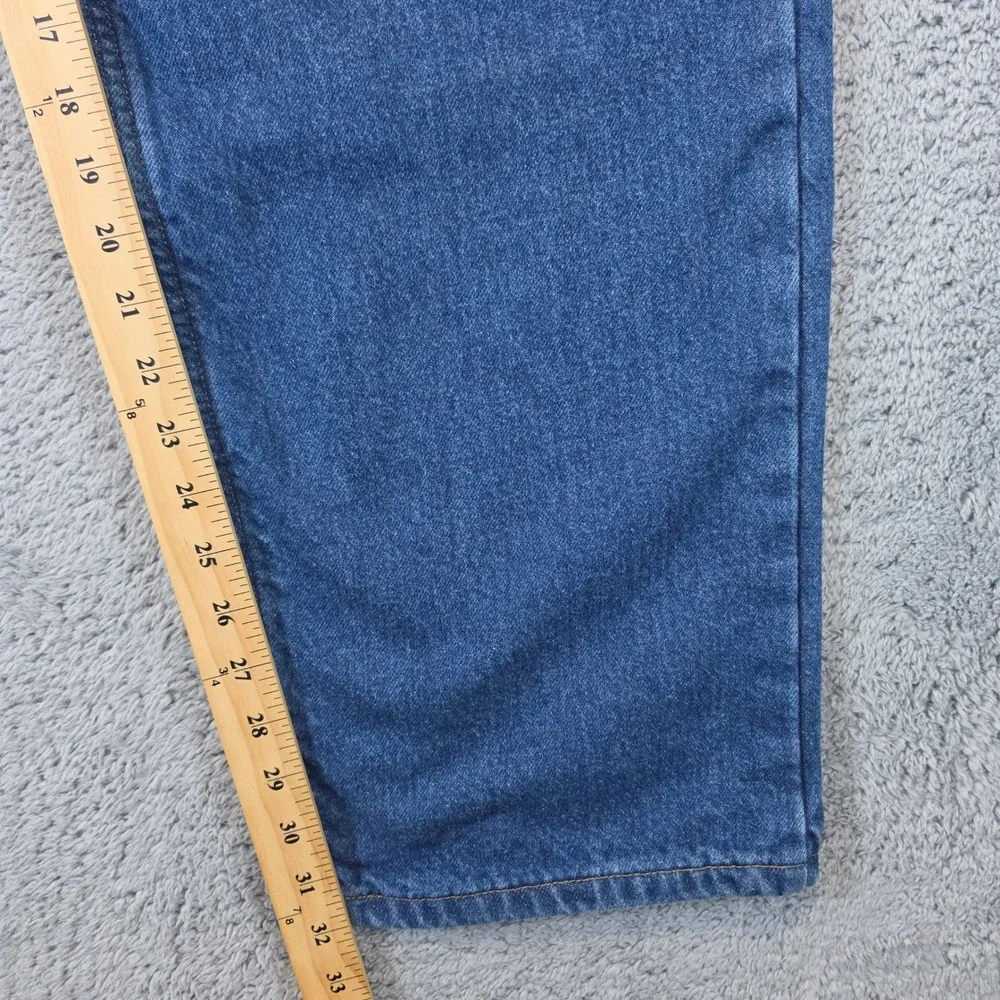 NWT Carhartt Flannel Lined Relaxed Fit Jeans Mens 44x32 Dark Blue Straight B172